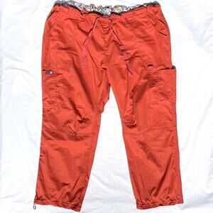 Koi Lindsey Cargo Scrub Pants Womens Plus 4X Orange